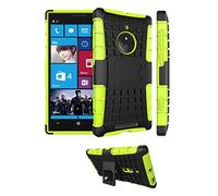 TeKKno® Slim Armour Tyre Tread Stylish Defender Heavy Duty Shockproof Case Cover with Back Stand + LCD Screen Protector Guard for Nokia LUMIA 830 (Green)