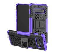 TeKKno® Tough Armour [Tyre Tread] Slim Stylish Defender Heavy Duty Shockproof Case Cover with Kick Stand for Samsung Galaxy S10+ (S10 Plus) (Purple)