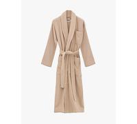 Tekla Womens Tekla Shawl-Collar Removable-Belt Cotton Robe Sienna M