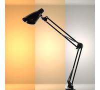 TEKLED® Adjustable Swing Arm LED Desk Lamp | 3 CCT Stepless Dimmable with Minimalist Design | 7W 350LM 3 Color Levels | Eye Protection for Bedside Reading, Office Work, Students