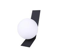 TEKLED Contemporary Globe Wall Sconce Light | G9 Fitting | Elegant Wall Sconce | for Bedrooms Headboards Living Rooms Dining Halls Hallways Chic Cafes | Black - 1 Lamp (Bulb not Included)