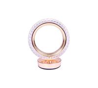 TEKLED® Crystal Table Lamp 3 Lighting Colors Brightness | Dimmable Decorative LED with Touch Control |1800 mAh, USB Rechargeable Desk Lamp| for Bedroom, Living Room, Cafe, Bar - Glow Ring - Gold