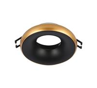 TEKLED Die-Cast Aluminium Downlight with Color-Accented Bezel | GU10 Fixed Ceiling Spot | for Kitchens Living Rooms Hallways Offices Hotels and Commercial Spaces | Gold-Black (Bulb not Included)