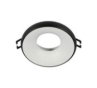 TEKLED Die-Cast Aluminium Downlight with Color-Accented Bezel | GU10 Fixed Ceiling Spot | for Kitchens Living Rooms Hallways Offices Hotels and Commercial Spaces | Black-White (Bulb not Included)