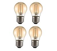 TEKLED E27 LED Bulbs Warm White 2400K - G45 Golf Ball 2W Non-Dimmable LED Filament-Style Light Bulbs, 4 Pack [Energy Class E]