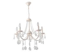 TEKLED Elegant Cascade Waterfall Crystal Chandelier Ceiling Light | E14 Fitting | Modern Opulent Design Decorative Lighting | for Living Rooms Dining Halls Hallways | 5 Candle (Bulb not Included)