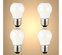 TEKLED® G45 Golf Ball DIMMABLE Filament LED Bulbs | E27 Edison Screw | A15 Energy Saving 4W Light Milky White Glass Bulb 37W Incandescent Bulb Equivalent | 4000K 500LM | 4-Pack | Cool White