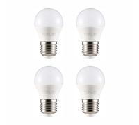 TEKLED® G45 Golf Ball DIMMABLE LED Bulbs | E27 Edison Screw | Energy Saving 5W Light Bulb 40W Incandescent Bulb Equivalent | 2700K 400LM | 4-Pack | Warm White