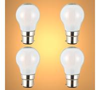 TEKLED® G45 Golf Ball NONDIMMABLE Filament LED Bulbs | B22 Bayonet Cap | A15 Energy Saving 2W Light White Glass Bulb 25W Incandescent Bulb Equivalent | 2700K 256LM | 4-Pack | Warm White
