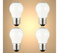 TEKLED® G45 Golf Ball NONDIMMABLE Filament LED Bulbs | E27 Edison Screw | A15 Energy Saving 4W Light Milky White Glass Bulb 40W Incandescent Bulb Equivalent | 4000K 510LM | 4-Pack | Cool White