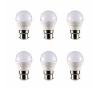 TEKLED G45 LED Golf Ball Bulbs, B22 Bayonet Cap 5W (40W Eq.) Cool White 4000K, Non-Dimmable Energy Saving Small Globe Lamp for Kitchen, Office & Desk Lamps, 6 Pack