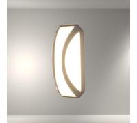 TEKLED Garden Curved Plastic Modern LED Outdoor Wall Light | 15W 6000K Cool Daylight | Weather-Resistant IP54 | for Facades Porches Gardens and Patios | White - Cool Daylight (Built-in LED)