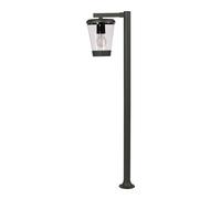 TEKLED Gardens Cavado Outdoor Pathway Bollard Lawn Light | E27 Compatible Dark Grey Post Light | Weatherproof Assurance IP44 | for Garden Trails Driveways Pathways Patios | (Bulb not Included)