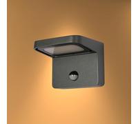 TEKLED Gardens Luminosa LED Outdoor Wall Light | 3000K Warm White Tiltable Design | Weather-Resistant IP44 | for Entrances Staircases Facades Porches and Patios | with sensor/Warm White (Built-in LED)