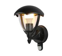TEKLED Gardens Megan Outdoor Lantern Wall Light | E27 Compatible Lighting Fixture | Weatherproof Assurance IP44 | For Entryways Facades Porches Garages |with motion sensor | Upward (Bulb not Included)