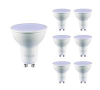 TEKLED® GU10 LED Bulbs | Energy Saving 7W Light Bulb 50W Halogen Spotlight Equivalent | 120° Wide Beam Angle MR16 3000K 560LM NONDIMMABLE | 6-Pack | Warm White
