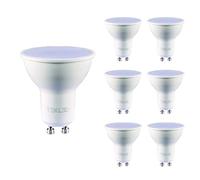 TEKLED® GU10 LED Bulbs | Energy Saving 7W Light Bulb 50W Halogen Spotlight Equivalent | 120° Wide Beam Angle MR16 6500K 560LM NONDIMMABLE | 6-Pack | Daylight