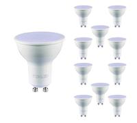 TEKLED® GU10 LED Bulbs | Energy Saving 7W Light Bulb 50W Halogen Spotlight Equivalent | 120° Wide Beam Angle MR16 3000K 560LM NONDIMMABLE | 10-Pack | Warm White