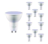 TEKLED® GU10 LED Bulbs | Energy Saving 7W Light Bulb 50W Halogen Spotlight Equivalent | 120° Wide Beam MR16 6500K 560LM NONDIMMABLE | 10-Pack | Daylight