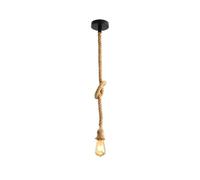 TEKLED® Hemp Rope LED Ceiling Light | 95cm Farmhouse Rustic Pendant Light | E27 Screw Bulb Base | Home&Industrial Modern Design Pendant Light | for Bar Kitchen Dining Room Bedroom Coffee Shop