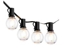TEKLED® LED Outdoor String Lights | 50 LED G40 Decorative Bulbs | IP65 Waterproof Indoor Outdoor 56FT with Mains Powered | Warm White | for Patio Garden Backyard Home Christmas Tree Party Terrace