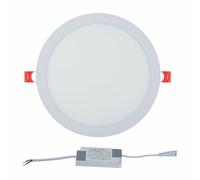 TEKLED LED Round Recessed Ceiling Light | Flat Panel Ultra Slim 300mm Downlight | 24W 2600LM 3000K Warm White | for Home Kitchen Office Shop Industrial Use