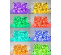 TEKLED® LED String Lights 10M | RGB Colour Changing 100 Micro LED Lights | with Remote Control and Power Supply | for Home TV Kitchen Bedroom Christmas Indoor Decoration
