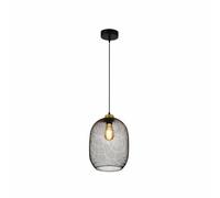 TEKLED Mesh Cage Ceiling Light | 250 mm Lantern Metal Pendant Light | E27 Edison Bulb Base | Home&Industrial Modern Design Light | for Bar Kitchen Dining Room Coffee Shop | Black (Bulb not Included)
