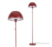 TEKLED® Modern Dome Floor Lamp - Sleek Black/Cream/Copper Standing Light with Domed Steel Shade, E27 Fitting & Pull Cord Switch, 1440 mm Height - Ambient Home Lighting