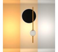 TEKLED myHome Eclipse Mirage Modern Geometric LED Wall Light | Efficient Illumination | CCT Changeable Globe | for Modern Living Rooms Bedrooms Chic Cafes Restaurants | (Built-in LED)