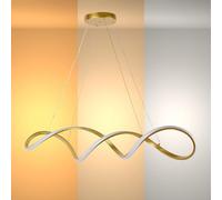 TEKLED myHome Elegant Infinity LED Pendant Light | 3000-6000K White Tuneable | Dimmable Hanging Light with Remote Control | for Living Rooms Dining Rooms Lobbies Restaurants | Gold (Built-in LED)