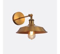 TEKLED myHome Hinged Metal Wall Light | E27 Fitting | for Bedrooms Living Rooms Study Rooms Hallways Receptions Cafes Restaurants | Gold Aluminium Bronze - Step (Bulb not Included)
