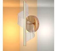 TEKLED myHome LED Spiral Modern Wall Sconce Light | CCT Changable | Indoor Decorative Lighting Fixture | for Living Rooms Bedrooms Hallways Offices Chic Cafes Restaurants | Gold (Built-in LED)