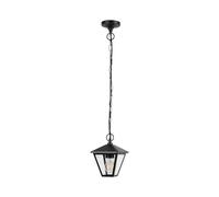 TEKLED MyHome Paravento Outdoor Pendant Lamp | E27 Compatible Black Lantern Light | Weatherproof Assurance IP44 | for Entryways Balconies Lofts Patios Porches | (Bulb not Included)