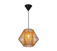 TEKLED Natural Jute Light Shade Pendant Ceiling Light | E27 Bulb Base | Modern Retro Design Decorative Lighting | For Bar Kitchen Island Dining Room Coffee Shop Restaurant | D300mm (Bulb not Included)