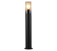 TEKLED Norman Newport Outdoor Bollard Pathway Fence-top Light | E27 Compatible Tall Post Light | Weatherproof Assurance IP54 | for Garden Trails Driveways Pathways Patios | Black (Bulb not Included)