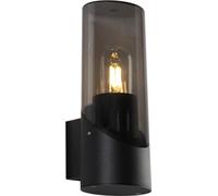 TEKLED Norman Newport Outdoor Wall Light Sconce | E27 Compatible Outdoor/Indoor Light | Weatherproof Assurance IP54 | for Entryways Facades Patios Porches Garages | Black (Bulb not Included)