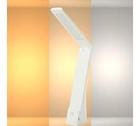 TEKLED® Rechargeable LED Desk Lamp | 3 CCT Stepless Dimmable with Minimalist Design | 9W 350LM Touch Switch with 3 Color Levels | Eye Protection for Bedside Reading, Office Work, Students