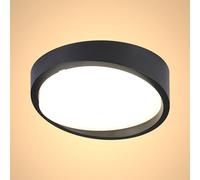 TEKLED Sleek LED Bulkhead Black Ceiling Light | Bathroom IP65 Waterproof 18W 4000K Cool White CCT | Large Interior Exterior Flush Ceiling Light | Adjustable Wall or Ceiling Mounting Fitting