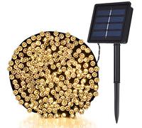 TEKLED® Solar String Lights | 200 LED Decorative String Lights | Waterproof Indoor Outdoor 72FT with Solar Panel | Warm White | for Patio Garden Backyard Home Christmas Tree Party Gazebo Pergola