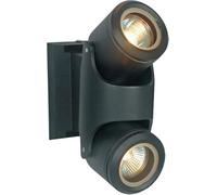 TEKLED Up Down Tiltable Black Outdoor Wall Light | GU10 Twist Lock | Weather-Resistant IP54 Adjustable Outside House Light | For Facades Porches Garden Walls Patios Garages |2 Lamp (Bulb not Included)