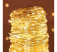 TEKLED USB Fairy Lights Plug in - Warm White Flicker-Free Illumination, CE & UKCA Certified, 15000 Hrs Long Life, Compatible with USB Chargers, Portable String Lights for Relaxing Atmosphere