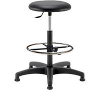 Teknik 05 Stool Faux Leather Black 650 x 650 x 800 mm