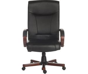 Teknik 85 Series 8511HLW Bonded-leather Reclining Executive Chair - Kingston Black & Mahogany