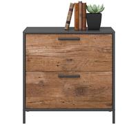 TEKNIK Boulevard Caf 2 Drawer Filing Cabinet - Black & Oak