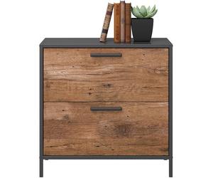 TEKNIK Boulevard Café 2 Drawer Filing Cabinet - Black & Oak