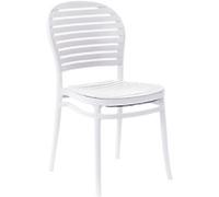 Teknik Chair 8500 PP Suitable for Indoor and Outdoor Use White Pack of 2
