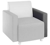 Teknik Cube Modular Reception Sofa - Dark Grey Interchangeable Chair Arm, Grey