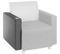 Teknik Cube Modular Reception Sofa - Dark Grey Right Hand Chair, Grey