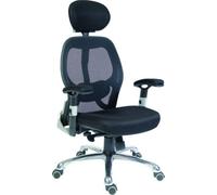 Teknik Cobham Mesh Executive Chair Black With Adjustable Lumbar Support And Height Adjustable Armrests